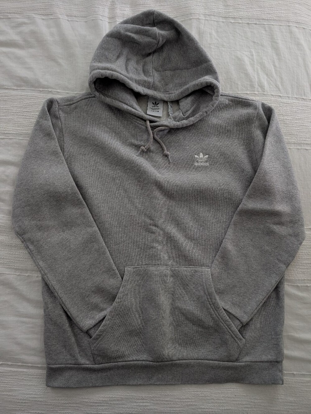 adidas Gray Trefoil Pullover Hoodie